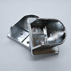 End Flange | 25mm | Silver Chrome