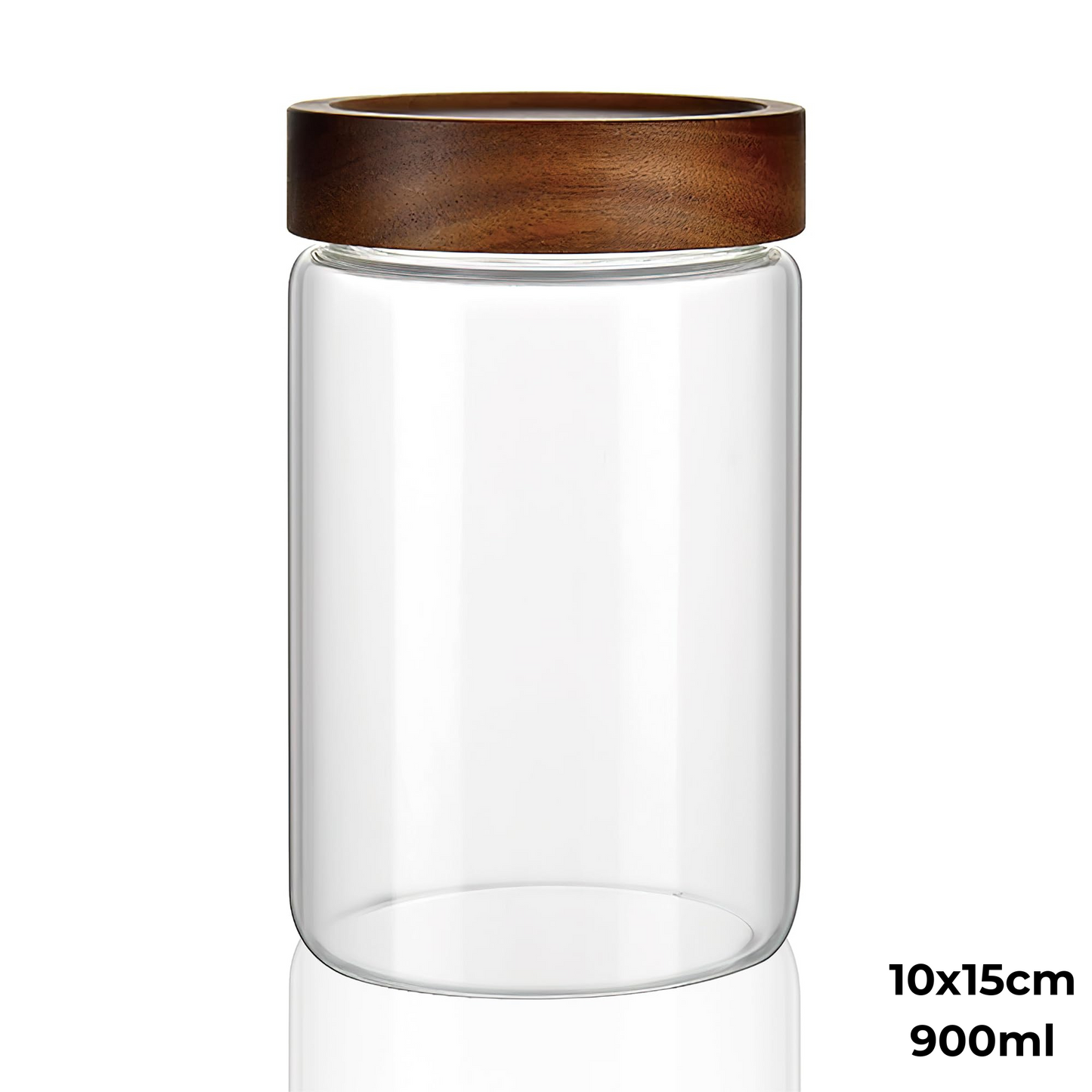 Acacia Screw On Glass Jar – 4 Sizes-3