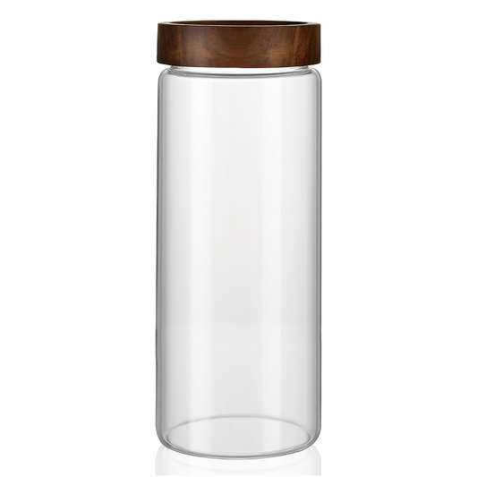 1750ml Acacia Glass Jar – Pantry Storage Container-0