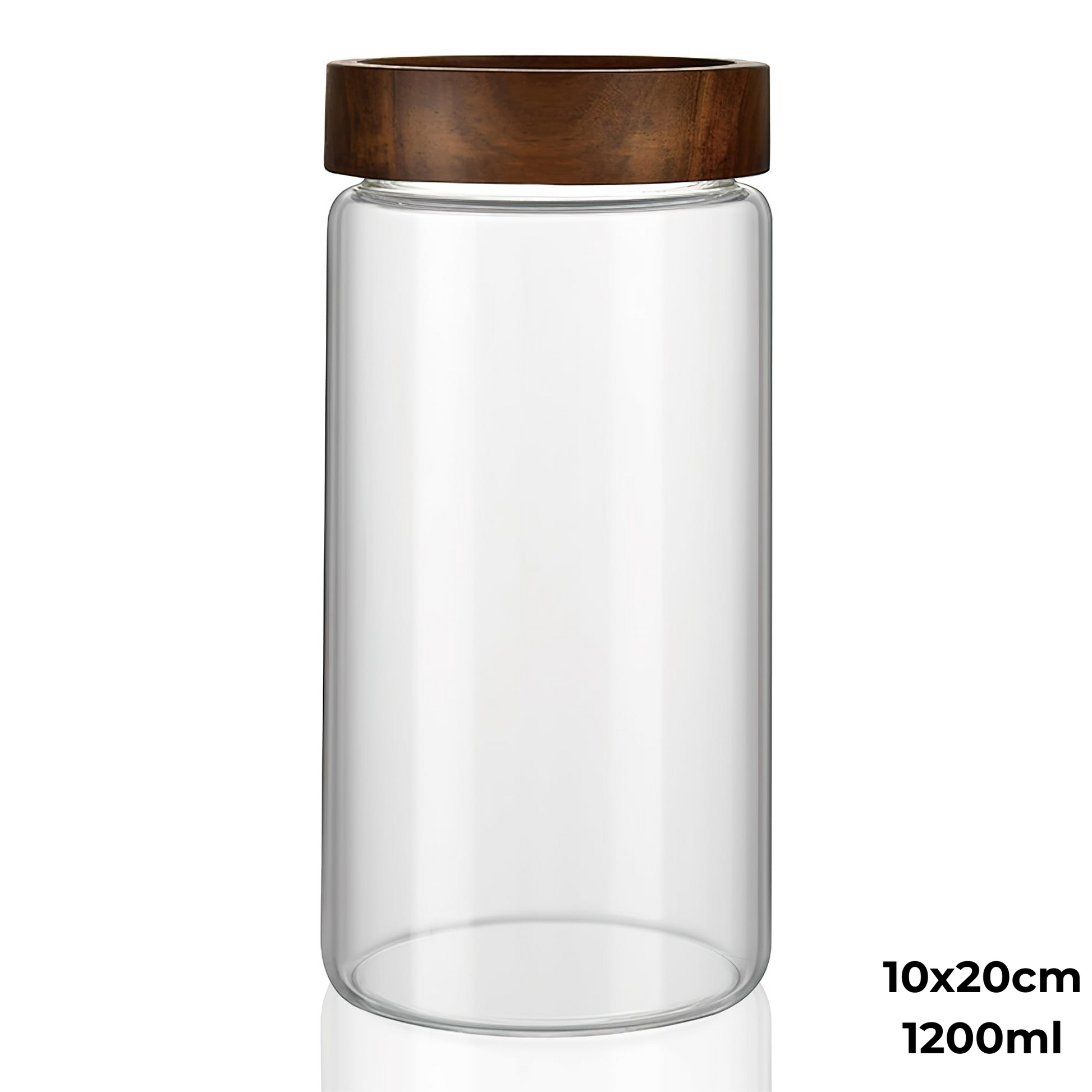 Acacia Screw On Glass Jar – 4 Sizes-4