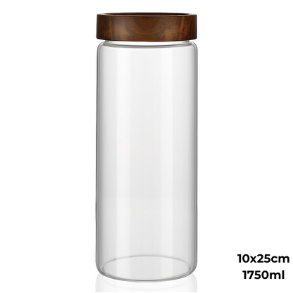 Acacia Screw On Glass Jar – 4 Sizes-5