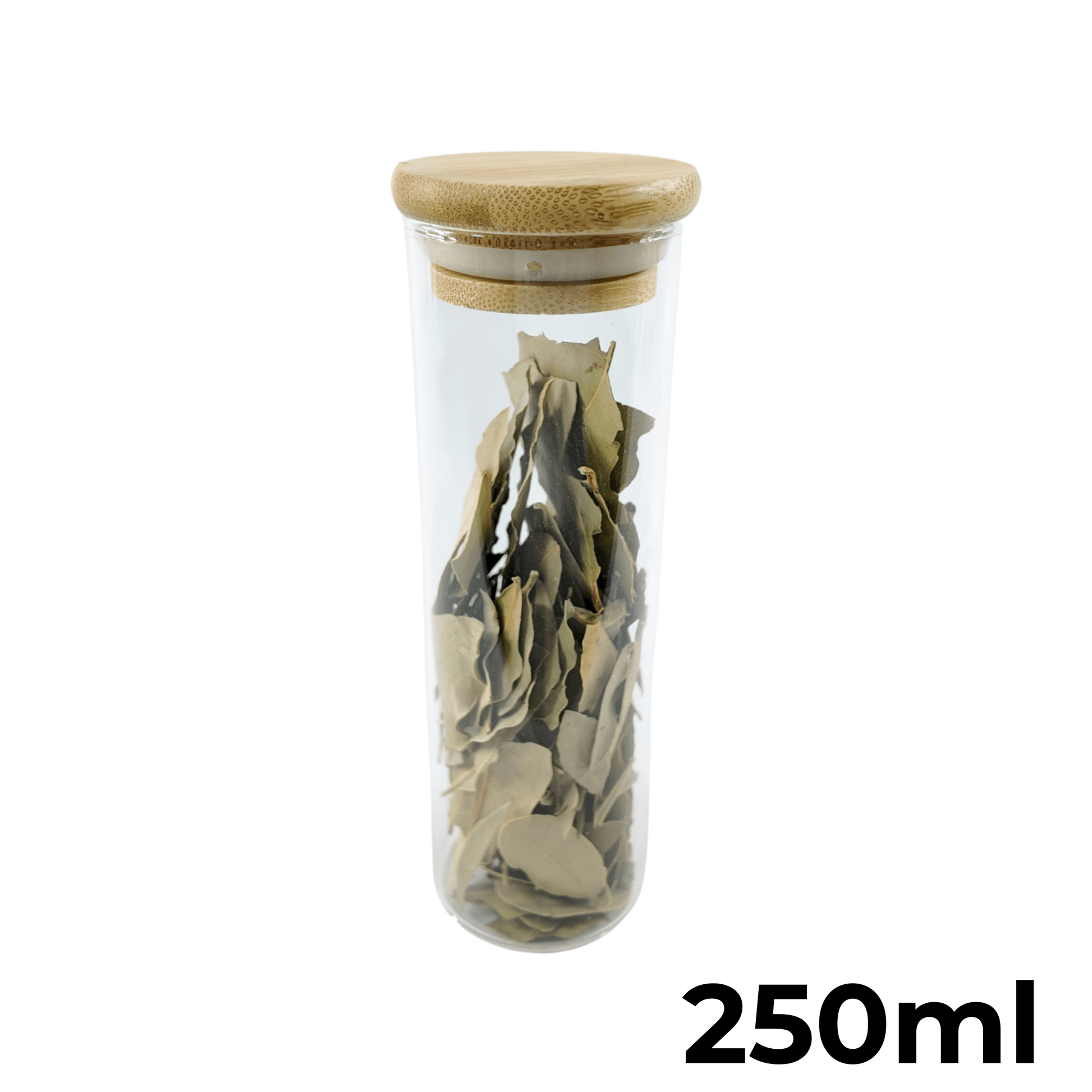 Round Glass Spice Jars with Bamboo Lid – 3 Sizes-5