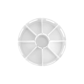10-Piece Rotating Desk Organiser White