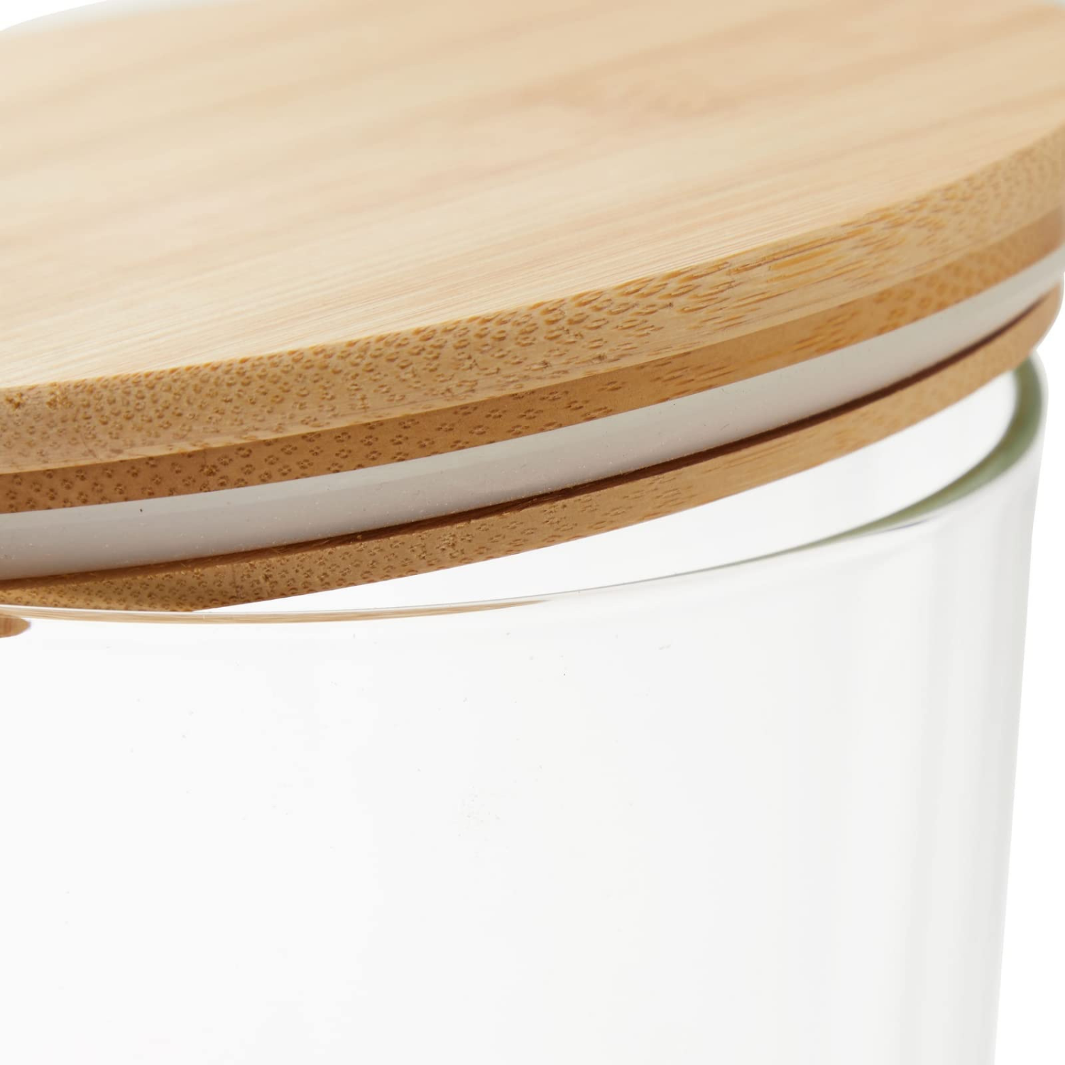 Large Glass Storage Jar with Bamboo Lid 3.2L - Kitchen Pantry Container-3