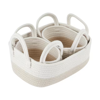 Beige storage baskets - 3 Pack-2