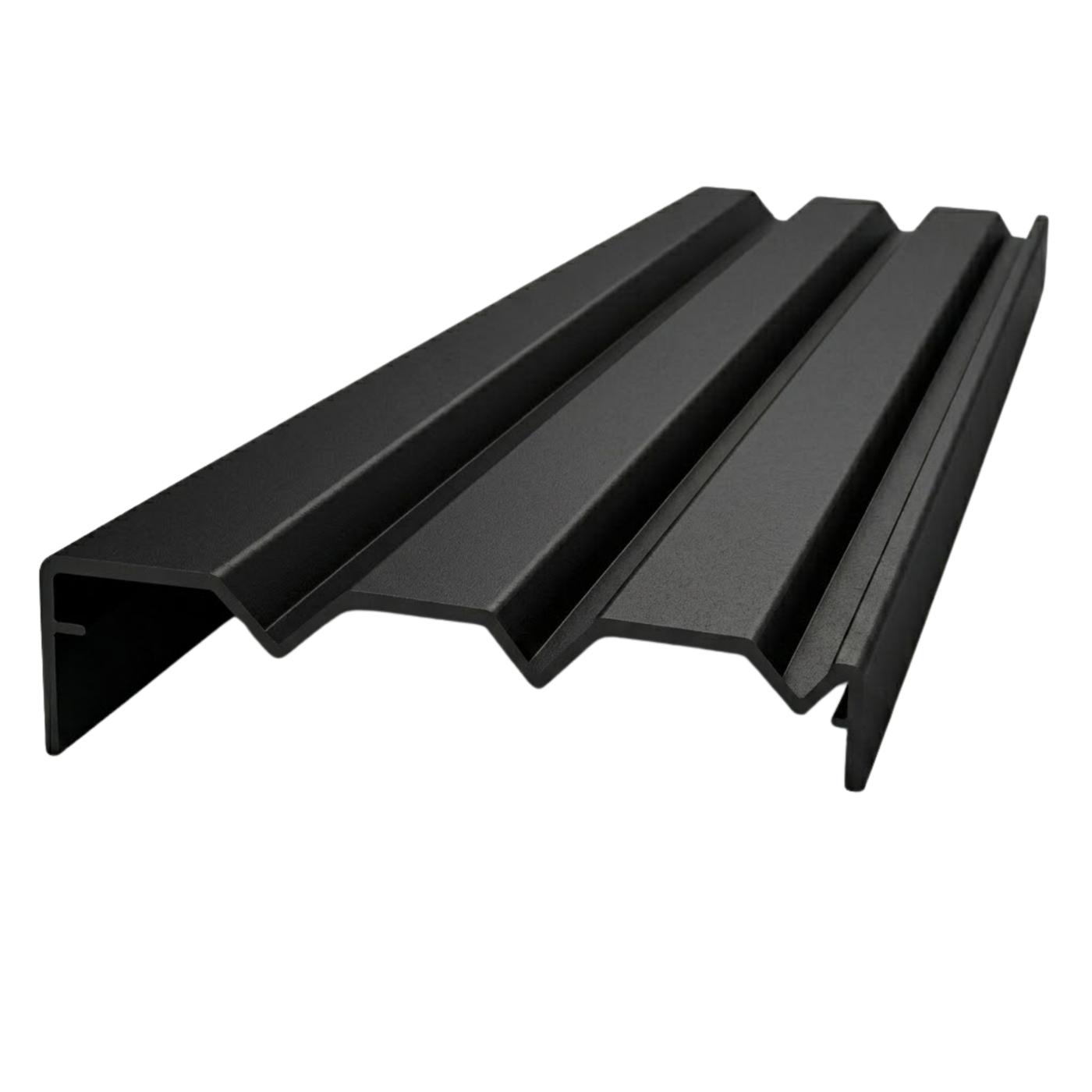 Black Wardrobe Bottom Track Triple 3.8m -Triple track System