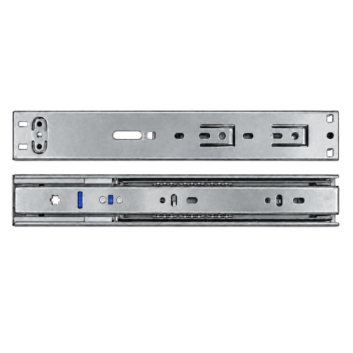 Silver Ball bearing Drawer Slide Pair 300mm - soft close