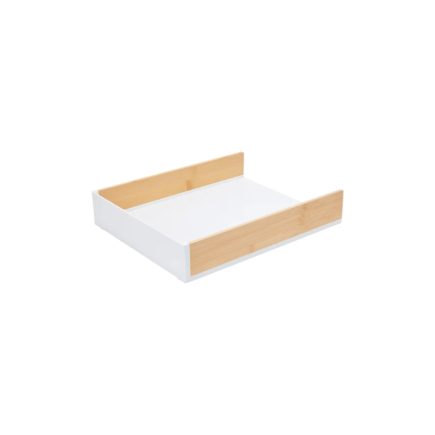 White Bamboo & Plastic Desk Tray for Organised Workspaces-3