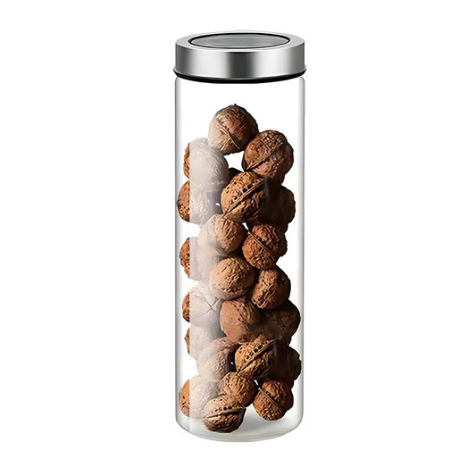Glass Storage Jar – 1300ml with Clear Top Lid-0