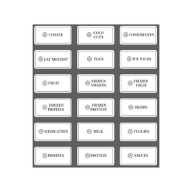 Fridge & Freezer Organisation Stickers – 36 Label Pack