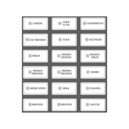 Fridge & Freezer Organisation Stickers – 36 Label Pack-0