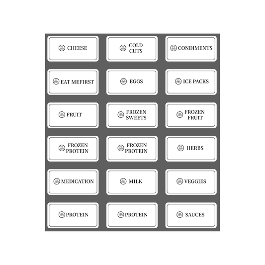 Fridge & Freezer Organisation Stickers – 36 Label Pack-0