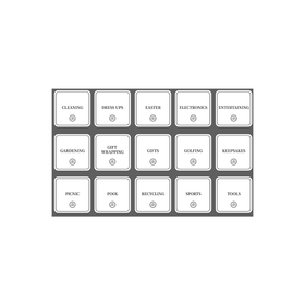 Garage Organisation Stickers – 32 Label Pack – Square