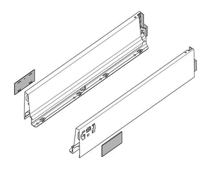 Blum TANDEMBOX antaro M Sides 270mm Silk White 378M2702SA