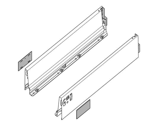 Blum TANDEMBOX Antaro N Sides. Size: 450mm Silk White. 378N4502SA