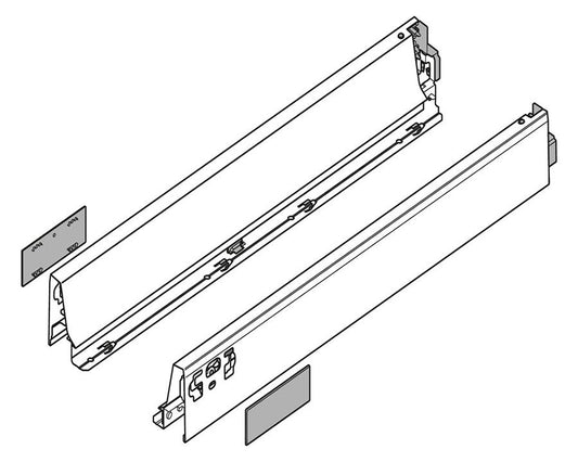 Blum TANDEMBOX antaro N Sides. Size: 500mm Silk White. 378N5002SA