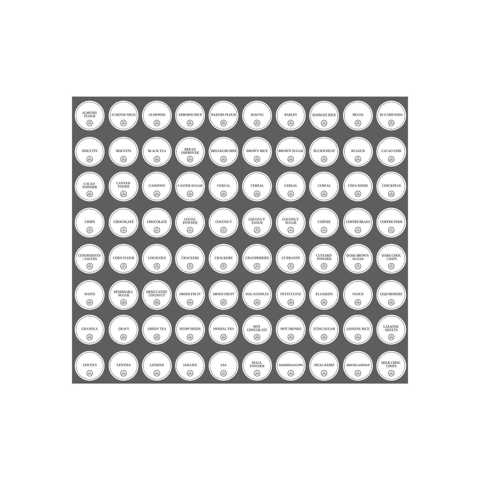 Complete Pantry Sticker Set – 156 Round Labels-1