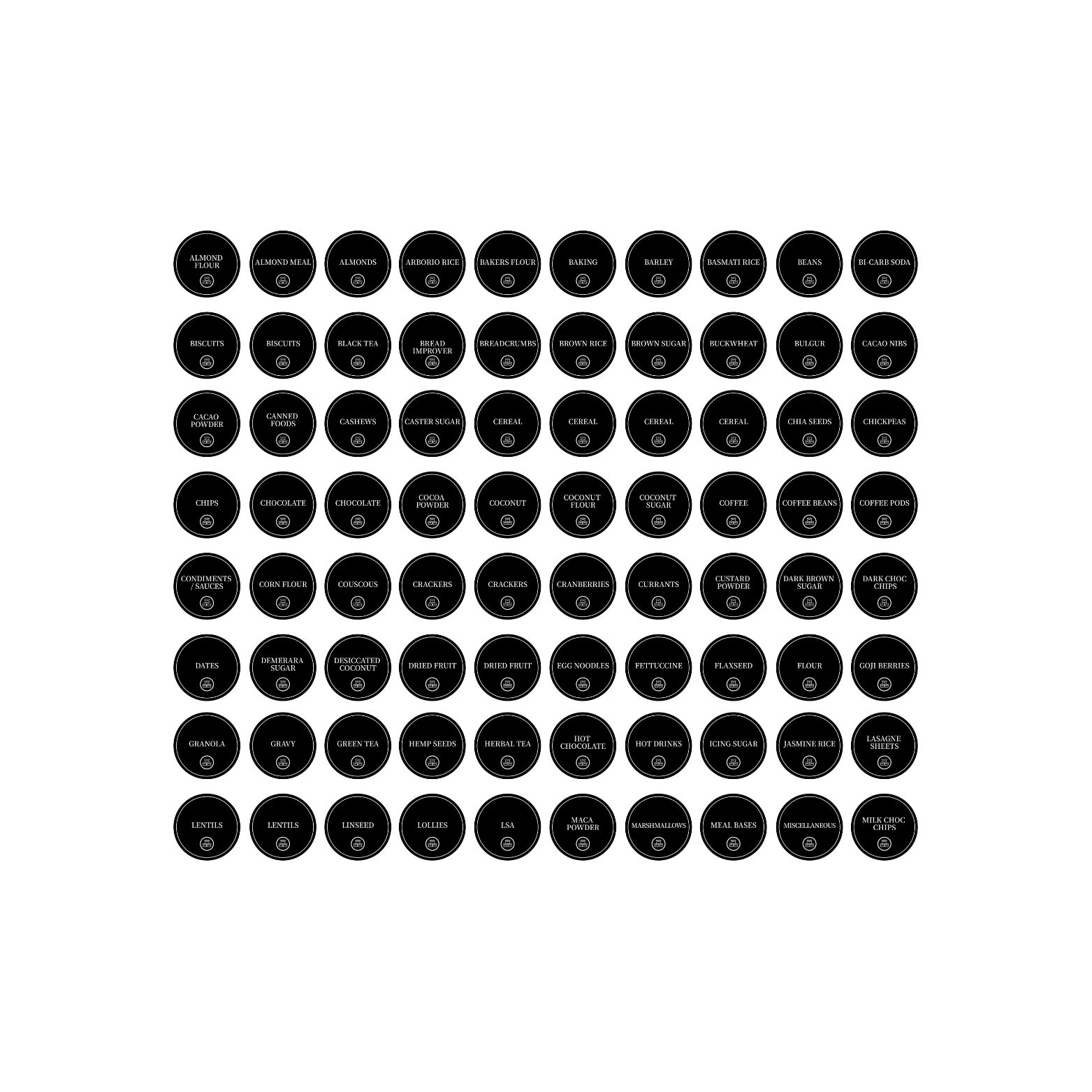 Complete Pantry Sticker Set – 156 Round Labels-2