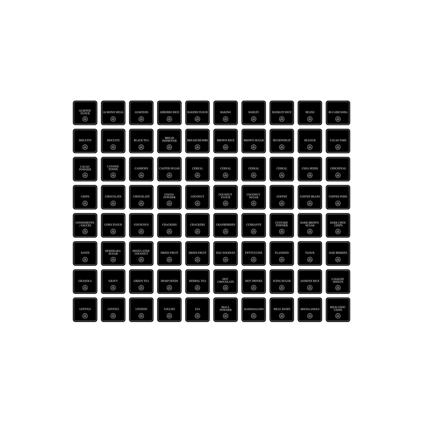 Complete Pantry Sticker Set – 156 Square Stickers-1