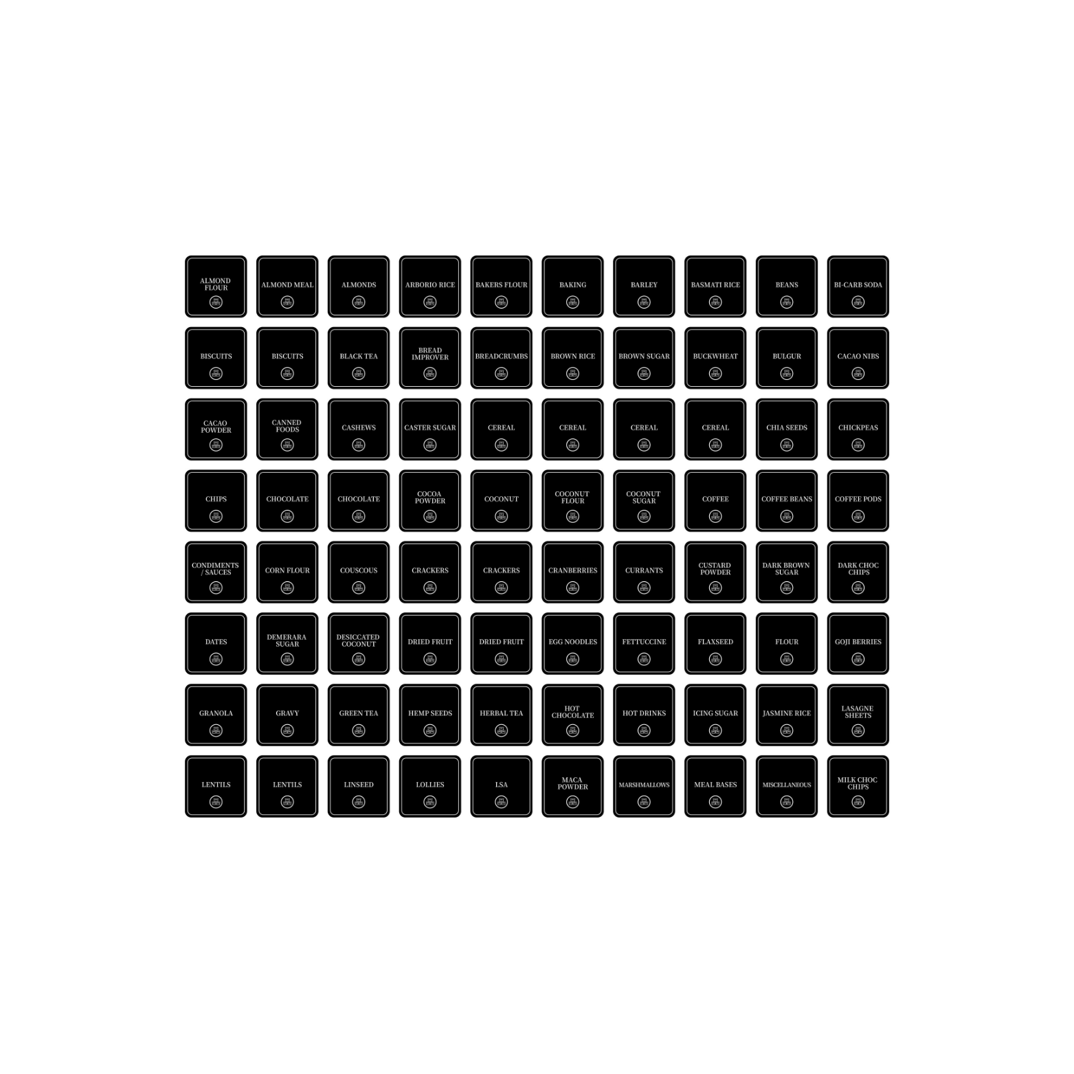 Complete Pantry Sticker Set – 156 Square Stickers-1