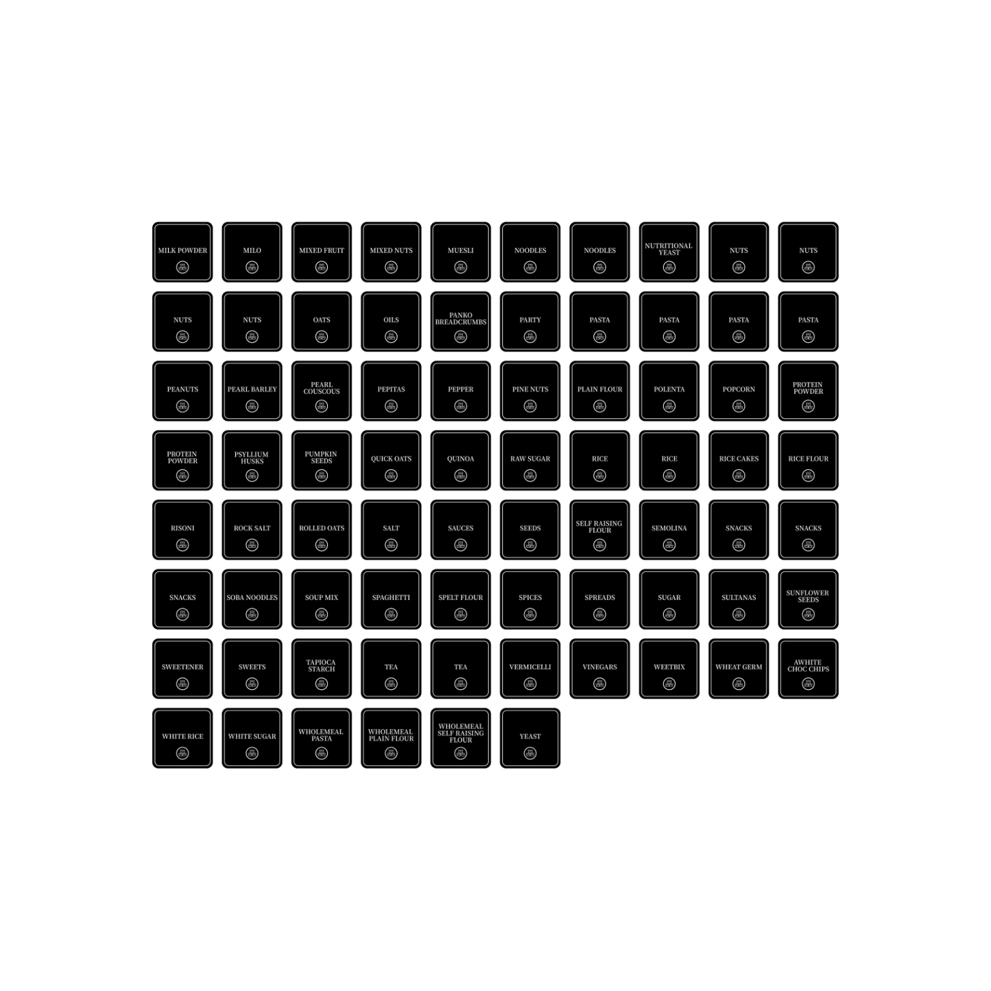 Complete Pantry Sticker Set – 156 Square Stickers-3