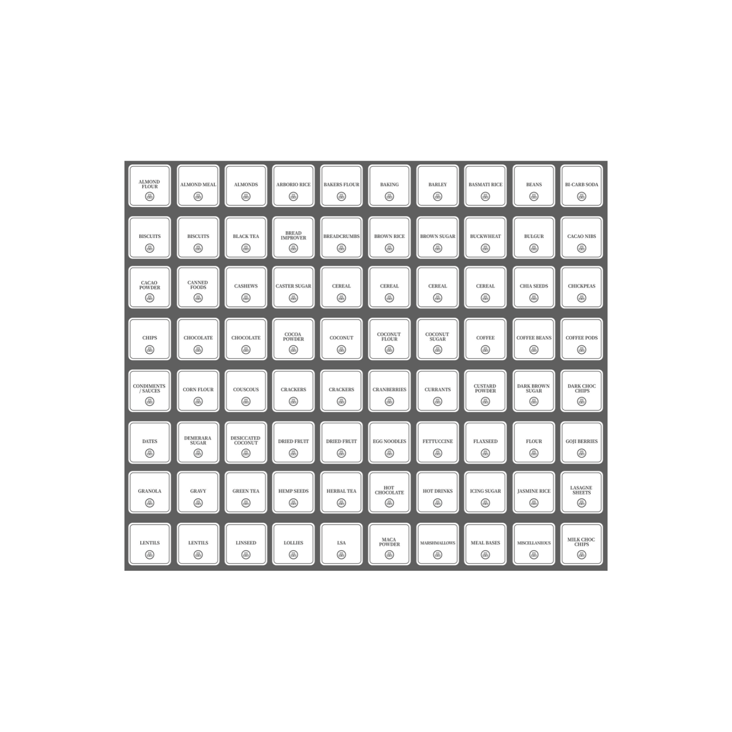 Complete Pantry Sticker Set – 156 Square Stickers-2