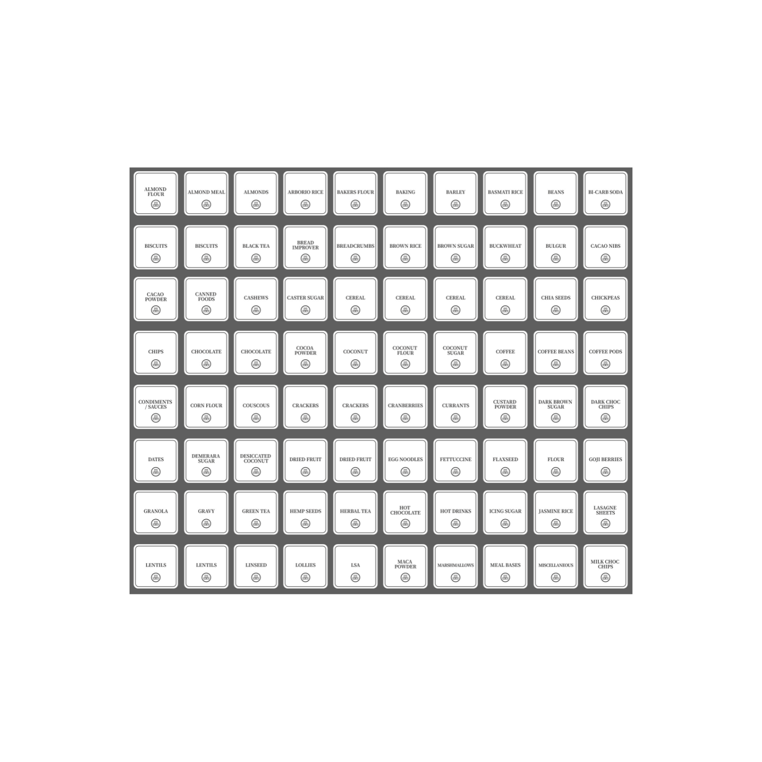 Complete Pantry Sticker Set – 156 Square Stickers-2