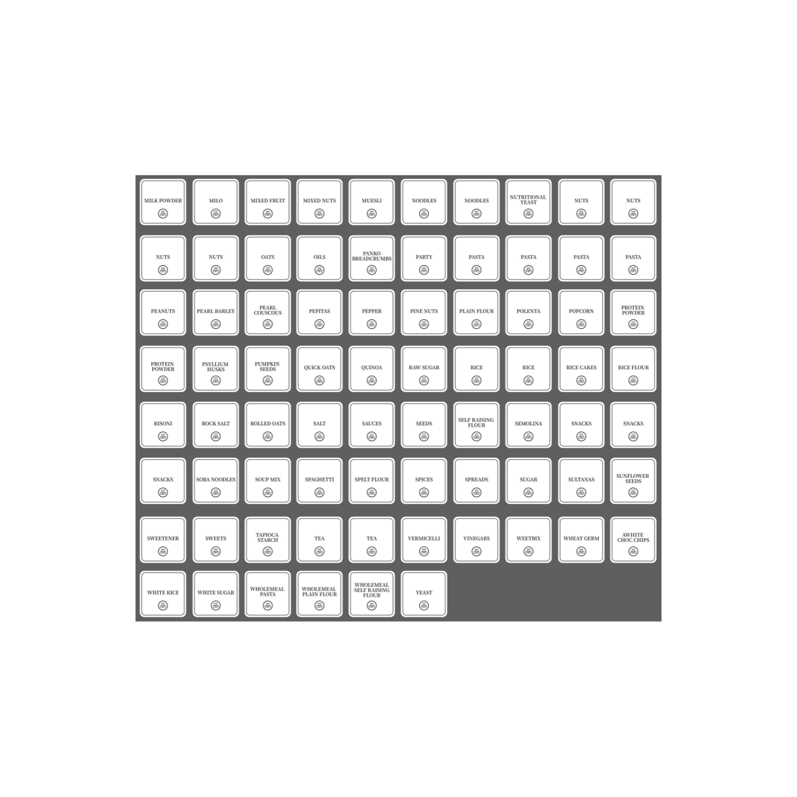 Complete Pantry Sticker Set – 156 Square Stickers-4