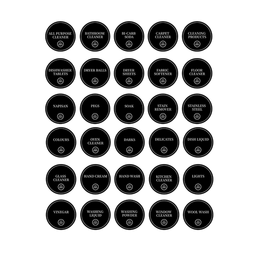 Laundry &  Cleaning Labels – 30 Waterproof Stickers-0