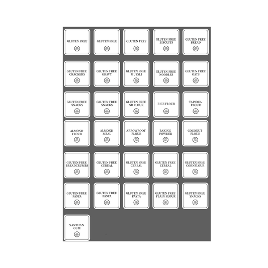 Gluten Free Pantry Labels – 31 Square Stickers-0