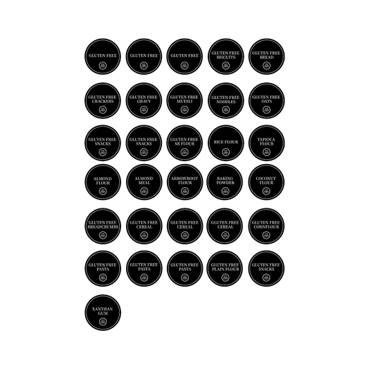 Gluten Free Pantry Labels – 31 Round Sticker Set-0
