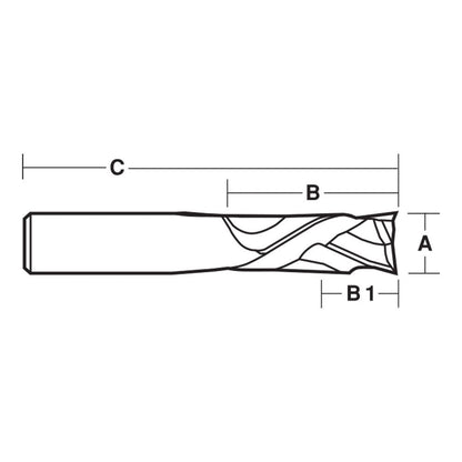 3 Flute Compression Cutter Bit - 75MM