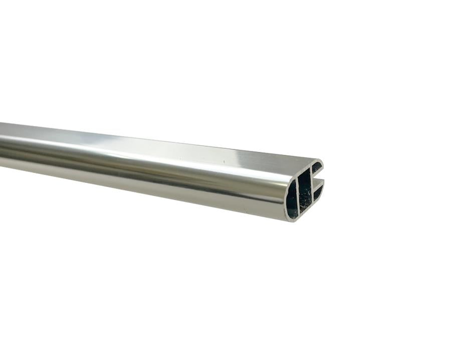 Aluminium Oval Wardrobe Rail in Chrome. Size: 3m. Thickness: 1.2mm. To suit L&S Mini Octopus Flexible Strip Reel by W&B