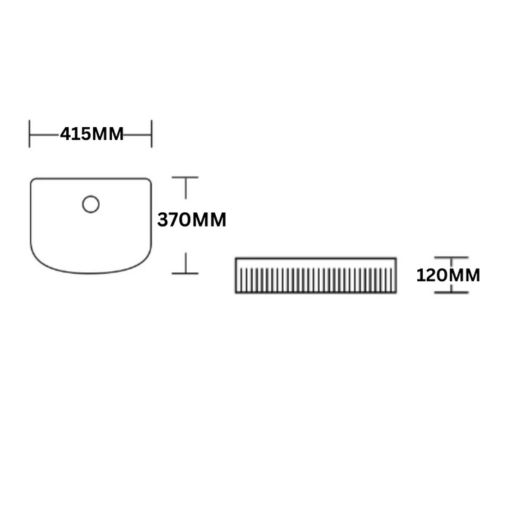 Imperial Fluted Arched Wash Basin | Matte White | 415MM