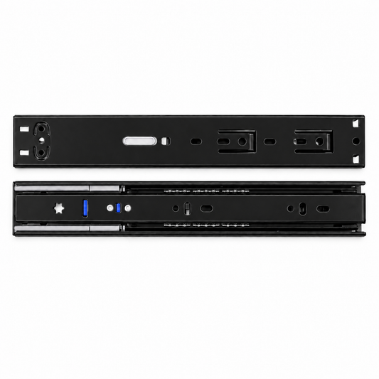 400mm black soft close ball bearing drawer slides pair with 35kg capacity for smooth and quiet cabinet drawers