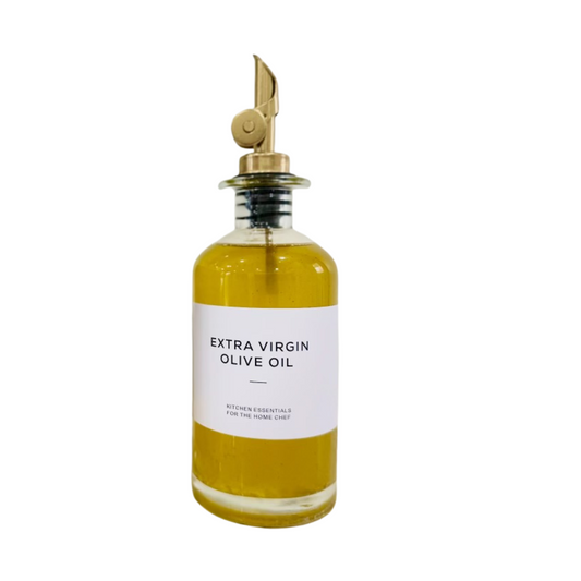 Round Glass Oil & Vinegar Bottle – 350ml Dispenser-0