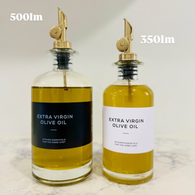 Round Glass Oil & Vinegar Bottle – 350ml Dispenser