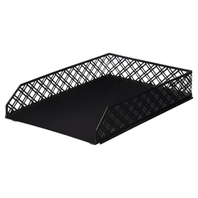 Black Metal Document Tray for Desk Organisation