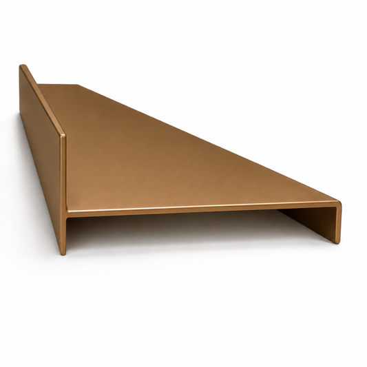 Bright bronze aluminium wardrobe cover jamb 5.6m profile for sliding wardrobe doors and frame finishing