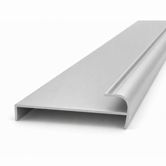 5.6m matt silver aluminium return jamb double track for sliding wardrobe door installation and framing
