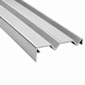 Matt Silver Wardrobe Bottom Track 5.7m - Double track system