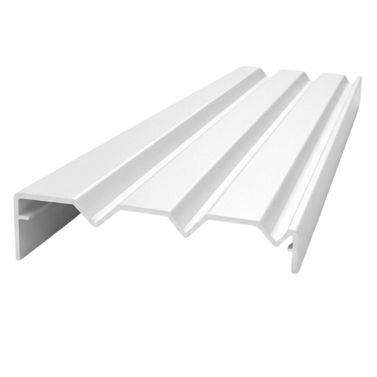 5.7m white wardrobe bottom track triple system for smooth sliding door operation