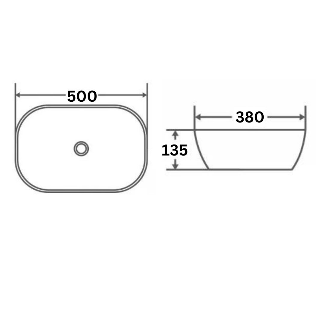 Imperial Wash Basin | Matte White | 500MM