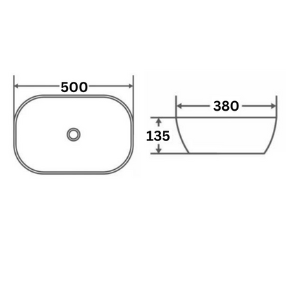 Imperial Wash Basin | Matte White | 500MM