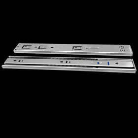 Silver Ball Bearing Drawer Slide Pair 500mm - Soft close
