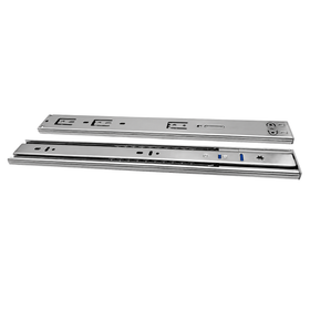 Silver Ball Bearing Drawer Slide Pair 500mm - Soft close