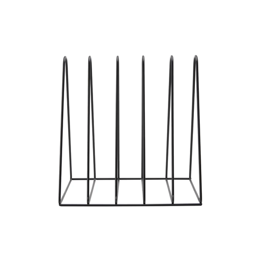 Black Iron File Rack for Desk Organisation-0