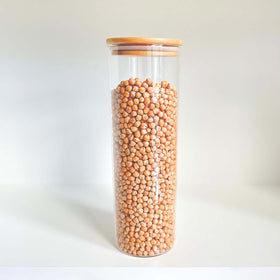 Round Glass Bamboo Storage Jars – 8 Sizes