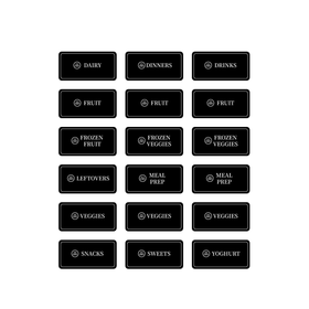 Fridge & Freezer Organisation Stickers – 36 Label Pack