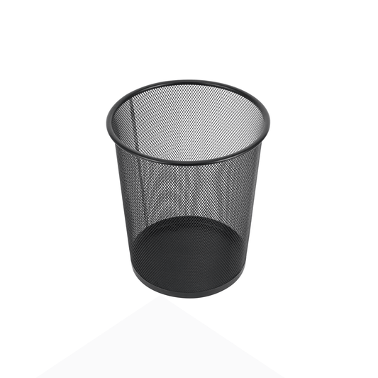 Black Mesh Metal Bin for Waste Disposal & Organisation-0